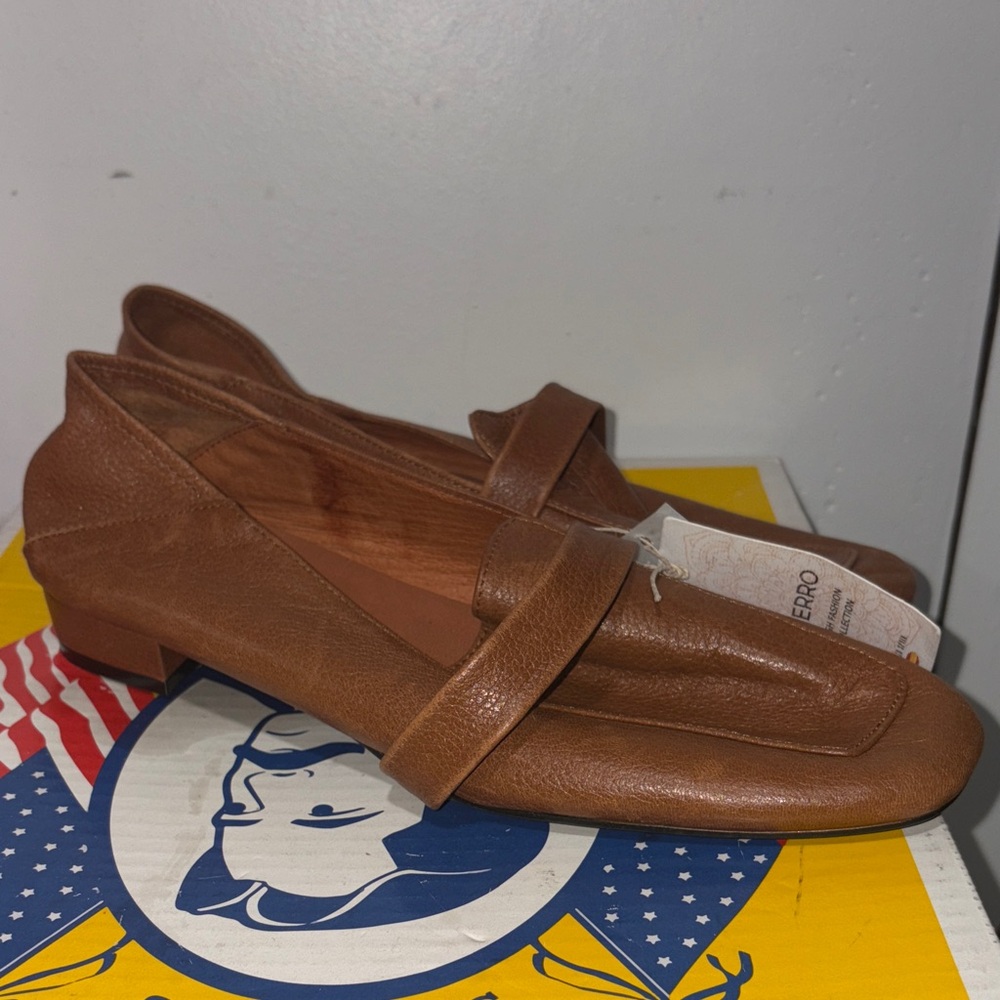 Fierro Brown Leather Women's Loafers size 41 & 42 EU